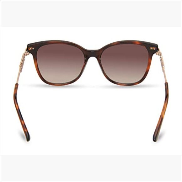 Square Plastic Sunglasses with Metal Temples and UV Protection
